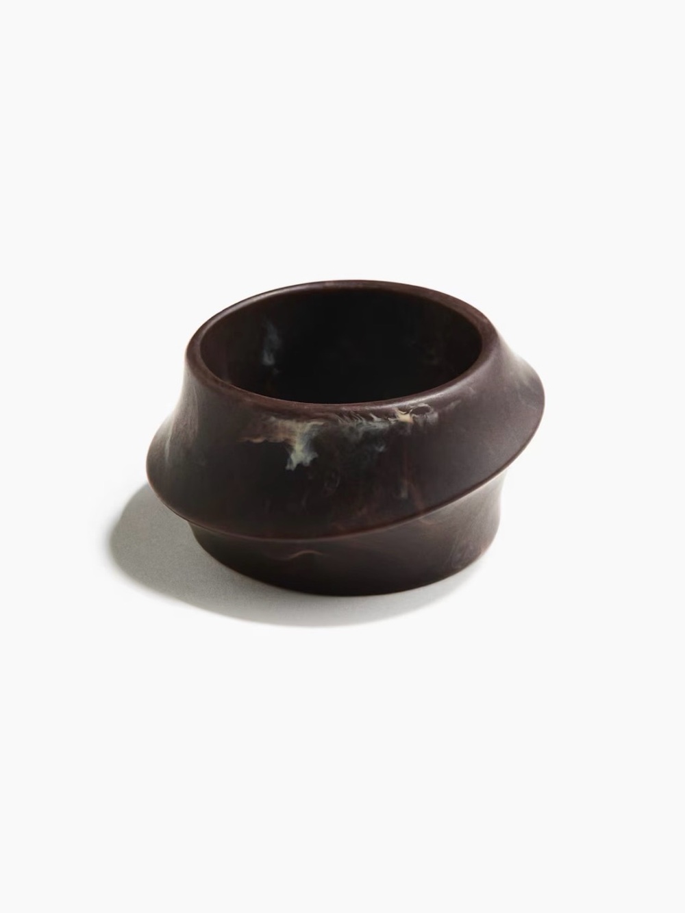 H&M Dark Brown Swirl Resin Statement Bangle